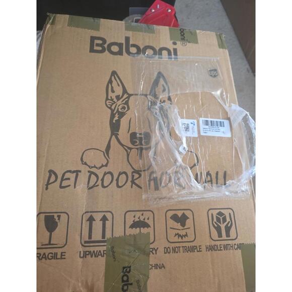 Baboni 3-Flaps Pet Door Interior Exterior Steel Frame Telescoping Tunnel Medium